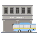 Free Bus Station Bus Stop Bus Terminal Icône