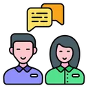 Free Business Communication Conversation Face To Face Icon