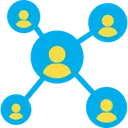 Free Business Network Connection Interlinked Icon