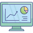 Free Business Performance Dashboard Data Visualization Icon