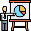 Free Businessman Project Manager Team Presantation Icon