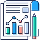 Free Business Report Statistical Analysis Business Growth Icon
