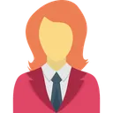Free Business Woman Consultant Customer Support Icon