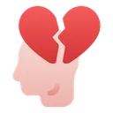 Free Cabeza Corazon Roto Icono