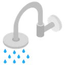 Free Alcachofa De Ducha Gotas De Agua Fontaneria Icono