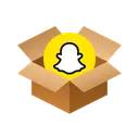 Free Snapchat Isometrico Caixa Ícone