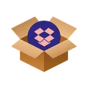 Free Dropbox Isometrica Caja Icon