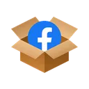 Free Facebook Isometrica Caja Icono