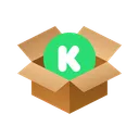 Free Kickstarter Isometrica Caja Icono