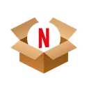 Free Netflix Isometrica Caja Icon