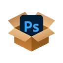 Free Photoshop Isometrica Caja Icono