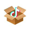 Free Tiktok Isometrica Caja Icono