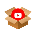 Free Youtube Isometrica Caja Icono