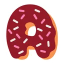 Free Cake And Donnuts A Alphabet  Icon