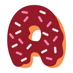 Free Cake And Donnuts A Alphabet  Icon