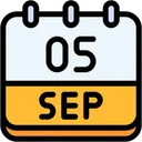 Free Calendar September Five Icon