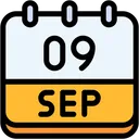 Free Calendar September Nine Icon