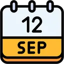 Free Calendar September Twelve Icon