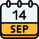 Free Calendar September Fourteen Icon