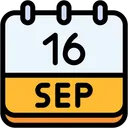 Free Calendar September Sixteen Icon