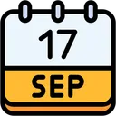 Free Calendar September Seventeen Icon
