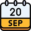 Free Calendar September Twenty Icon