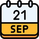 Free Calendar September Twenty One Icon