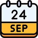 Free Calendar September Twenty Four Icon