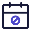 Free Calendar Disable Block Icon