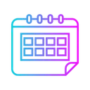 Free Calendar gradient  Icon