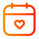 Free Calendar Heart  Icon