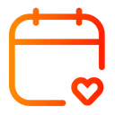 Free Calendar Heart  Icon