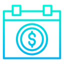 Free Dollar Calendar Money Planning Money Schedule Icon