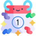 Free Calendar New Year Party Icon