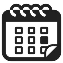 Free Calendar High Contrast Icon