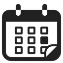 Free Calendar High Contrast Icon