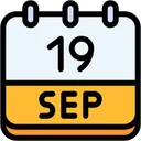 Free Calendar September Nineteen Icon