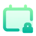 Free Calendar Locked  Icon