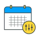 Free Calendar Setting Calendar Date Icon