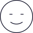 Free Calm Emoji Outline Icon