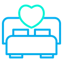 Free Amor Corazon Cama Nupcial Icono