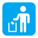 Free En Papelera Senal Icono