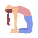 Free Camel Pose Ustrasana Yoga Icon