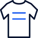 Free Camisa Azul Preta Linear Icon