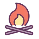 Free Camp Fire Flame Icon
