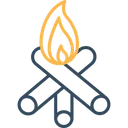Free Campfire Bonfire Camping Icon