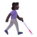 Free Con Baston Blanco Icono