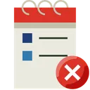 Free Cancel Calendar  Icon