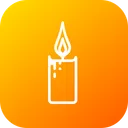 Free Candela Fiamma Decorazione Icon