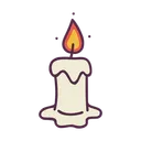 Free Candle Light Wishing Icon